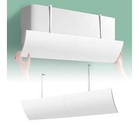Deflettore Condizionatore Deflettore per Condizionatore Deviatore Aria Universale, per casa/Ufficio,Anziani, Neonati, Donne in Gravidanza 80cm,Bianco Regolabile Parabrezza Aria condizionata Scudo