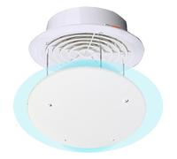 Deflettore Condizionatore Rotondo per Bocchette per Aria Condizionata Centralizzata, Deflettori D'aria per Bocchette a Soffitto, Angolo e Distanza Regolabili, Bianco(60x60cm/24x24in)