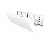 Deflettore d'aria da soffitto espandibile 80-119 cm, deviatore di calore girevole con filtro antipolvere, copertura anti-goccia per registri di pareti laterali del pavimento (lunghezza 85 cm)