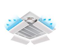Deflettore del Condizionatore D'Aria per Aria Condizionata Centralizzata a Soffitto Inclinazione Regolabile Installazione Facile Impedisce All'Aria Fredda di Soffiare Dritta(1 Pezzo) (60CM/1PC)