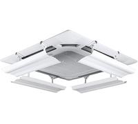 Deflettore del Condizionatore d'Aria per L'angolo di Condizionamento dell'Aria Centralizzato del Soffitto Regolabile Impedisce all'Aria Fredda di Soffiare Dritto Plastica Leggera Fa, White, 60cm