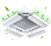 Deflettore del Condizionatore d'Aria per L'aria Condizionata Centralizzata del Soffitto, Angolo Regolabile, Facile Installazione, Plastica Leggera, Impedisce all'Aria Fredda di Soff, White, 40cm