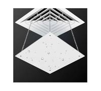Deflettore del flusso d'aria per climatizzatore, Protezione for presa d'aria con deflettore CA a soffitto quadrato, gancio a catena, 3 mm, dimensioni multiple