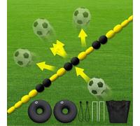 Deflettore di allenamento a una linea per portiere da calcio | EVA e nylon resistente, rimbalzi imprevedibili per migliorare riflessi e agilità. Portatile, con sacca d'acqua. 4 m
