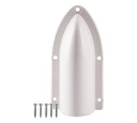 Deflettore di scarico in plastica ABS per uso marittimo con design a conchiglia per bloccare l'ingresso dell'acqua di mare nelle applicazioni di ventilazione della barca (bianco)