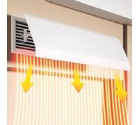 Deflettore di ventilazione regolabile per soffitto, parete laterale, larghezza 20 cm, copertura centrale per condizionatore, aiuta la circolazione di raffreddamento/riscaldamento (Color : White, Siz