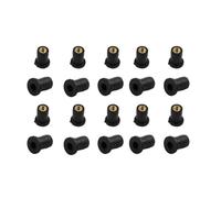 Deflettore Moto 10 pezzi M4 M5 M6 Viti per parabrezza per moto, bulloni, dadi, pozzetti in gomma universali, viti di fissaggio Cupolino Moto(M4)