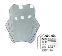 Deflettore Moto Parabrezza universale per moto, copri parabrezza, schermo con lente fumé, deflettore per moto Cupolino Moto(Grey 22-25mm)