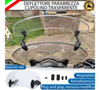 DEFLETTORE PARABREZZA CUPOLINO TRASPARENTE REGOLABILE PER HONDA VISION 50