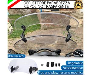 DEFLETTORE PARABREZZA CUPOLINO TRASPARENTE REGOLABILE PER MOTO GUZZI TARGA 750