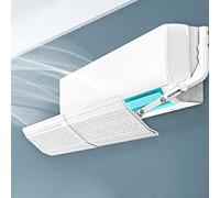 Deflettore per condizionatore d'aria a parete, parabrezza regolabile per aria condizionata, deflettore per vento freddo, materiale ABS, facile da installare 57-105 cm x 19 cm.,Aggiornamento