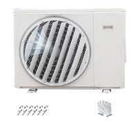 Deflettore per condizionatore d'aria da esterno, rotondo, in metallo verniciato, kit per la prevenzione diretta dei colpi, per la casa, 43 x 43 cm, migliora il comfort e l'efficienza energetica