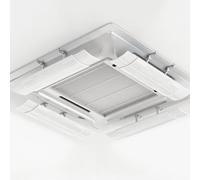 Deflettore per condizionatore, deflettore regolabile per soffitto, estensibile 50-70 cm, pannello direzionale del flusso d'aria, anti-condensa con filtro agli ioni, 4 pezzi