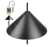 Deflettore per mangiatoia per uccelli, 40/45/48 cm, protezione per scoiattoli, a prova di scoiattolo, grande protezione per avvolgere intorno la protezione, attaccare il gancio a S al