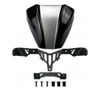 Deflettore Per MT09 SP 2024-2025 Per MT-09 2024 2025 Parabrezza | Visiera Parabrezza Sportiva ABS Per Moto Deflettore Per Parabrezza Nero Opaco(Black silver)