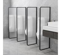 Deflettore per orinatoio da Uomo, Divisorio per orinatoio a Parete, Divisorio per WC con Struttura in Acciaio Inossidabile, Divisore per orinatoio con Pannello in Vetro Traslucido, per Hotel/bagni