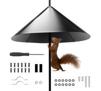 Deflettore per scoiattolo da 61 cm, deflettore per scoiattolo in PVC per pali per uccelli, protezione per mangiatoia per uccelli a prova di scoiattolo, accessori per impedire che gli scoiattoli rubano