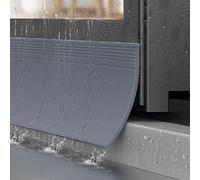 Deflettore Pioggia per Finestre,Deflettori D'acqua per Finestre,Barra Parapioggia Impermeabile Autoadesiva, Protezione Antipioggia Per Prevenire Infiltrazioni D'acqua (Grigio,9cm×1m)