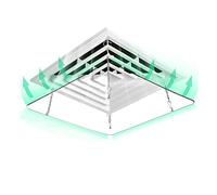 Deflettore Quadrato Trasparente Per Condizionatore D'aria Per Condizionamento Centrale A Soffitto, Per Ufficio Commerciale Area Pubblica Casa, 30 Cm/45 Cm/60 Cm, Facile Da Installare