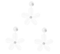 Deflettore regolabile per aria condizionata per ventola auto, reindirizza il flusso d'aria per evitare il soffiaggio diretto, pannello in plastica facile da installare, confezione da 3, bianco