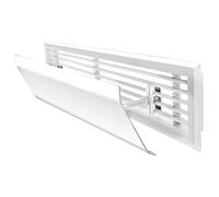 Deflettore Rettangolare Regolabile per Condizionatore d'Aria Centrale per Parete Laterale, Soffitto, Larghezza 20 cm, Aiuta la Circolazione di Raffreddamento/Riscaldamento, per Ufficio (Color : White