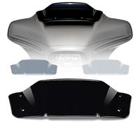 Deflettore sdoppiatore antivento per parabrezza ondulato da 12,7 cm, adatto per Harley Davidson CVO Street Glide FLHXSE 2023-2024, Street Glide FLHX 2024 - (nero)