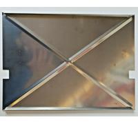 DEFLETTORE TAGLIAFIAMMA INOX FOCOLARE STUFA NORDICA cod 7151014 misura 270x220