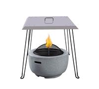 Deflettore termico quadrato per focola, diffusore di calore in acciaio inox, 61 x 61 cm, con gambe di supporto alte 61 cm, cattura il calore verticale ed espande il raggio di calore.