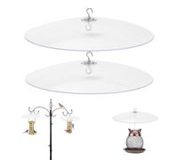 Deflettore trasparente per mangiatoie per uccelli, 33 cm, per giardini e cortili, design resistente alla pioggia per la prevenzione di piccoli animali