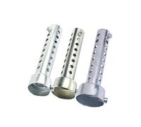 Deflettore Universale per Moto, Tubo di Scarico Universale per Motociclette DB Killer Silenziatore Tubo Inserto Deflettore Argento (35mm / 42mm / 45mm)(42mm)