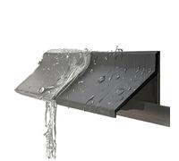 Deflettori antipioggia autoadesivi per finestre, Striscia antipioggia autoadesiva nera for porte e finestre, lunghezza 100-500 cm, larghezza 4,5-5,5 cm(Black Wide-5.5cm,150cm)