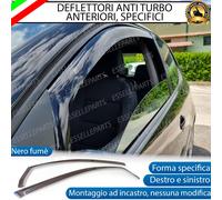 DEFLETTORI ARIA ANTI TURBO ANTI VENTO NERO FUME' BMW SERIE 3 E90 E91 SPECIFICI