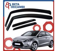 Deflettori Aria Hyundai I20 2015 - 2020 Antipioggia Antivento Fumè Ant Pos 4PZ