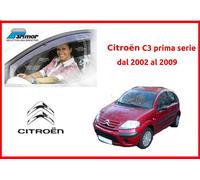 Deflettori aria Parimor originali per Citroën C3 2002 2009 antiturbo kit set