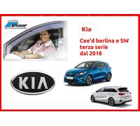 Deflettori aria Parimor originali per Kia Cee'd 3 dal 2018 antiturbo antivento