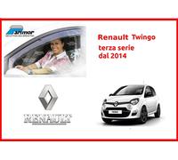 Deflettori aria Parimor originali per Renault Twingo terza serie antiturbo set