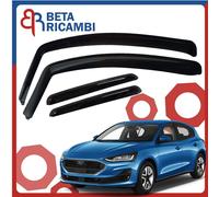 Deflettori Aria Per Ford Focus Dal 2018 Antipioggia Antivento Fumè Ant Pos 4PZ