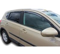 Deflettori Aria Per Nissan Qashqai 2007-2013 5-Porte Set 4 Antiturbo Antivento