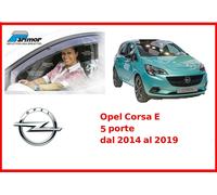Deflettori aria per Opel Corsa E 5p kit Parimor originale set antiturbo tuning