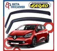 Faradworld Deflettori Aria Renault Clio IV Grandtour 5 porte 2012> Antivento Antipioggia Anteriori