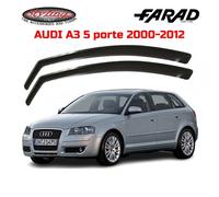 DEFLETTORI AUDI A3 (2000-2012) 5 PORTE FARAD SET ANTIVENTO ANTITURBO FUME' 12345
