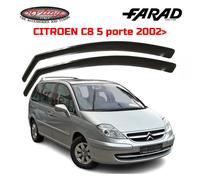 DEFLETTORI CITROEN C8 (DAL 2002) FARAD SET 2 ANTIVENTO ANTERIORI FUME' 13075M