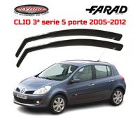 FARAD COPPIA ANTERIORE DEFLETTORI ANTIVENTO ARIA AUTO RENAULT CLIO 5P 2005-2012