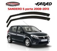 DEFLETTORI DACIA SANDERO (2008-2013) 5 PORTE FARAD SET ANTIVENTO FUME' 12545