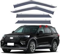 Deflettori d'Aria 4 Pezzi per Ford Explorer MK6-U625 2020 2021 2022 2023 2024 | Parapioggia e Antivento per Finestrini Anteriori e Posteriori | Design Aerodinamico