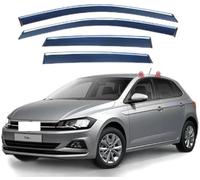 Deflettori d'Aria 4 Pezzi per VW Polo hatchback PLUS MK6-AW-BZ 2019+ | Parapioggia e Antivento per Finestrini Anteriori e Posteriori | Design Aerodinamico