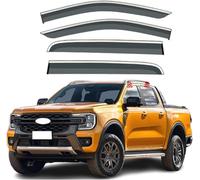 Deflettori d'Aria Antiturbo per Ford Ranger T6 MK2-P703 2023-2025, Deflettori Finestrini Auto Deflettore Aria Deflettori del vento Facilità di Installazione