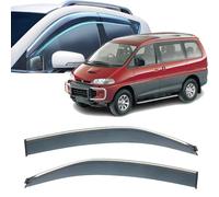Deflettori d'Aria per Finestrini Laterali per Mitsubishi L400 1994-2002 2003 2004 2005 2006 2007,Protezione Antipioggia Deflettori Integrati Deflettore Antipioggia