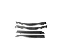 Deflettori for finestrini laterali compatibili con VW Jetta A6 MK6 2011 2012 2013 2014 2015 2016 2017 2018, protezione solare, antipioggia, antipioggia, antipioggia.(Chrome Strip-Carbon)