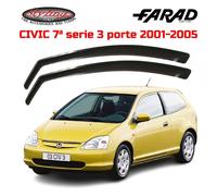 DEFLETTORI HONDA CIVIC 7 (2001 AL 2005) 3 PORTE FARAD SET ANTIVENTO FUME' 12B10